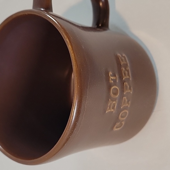 STARBUCKS 2010 Brown HOT COFFEE embossed Mug - Picture 11 of 12